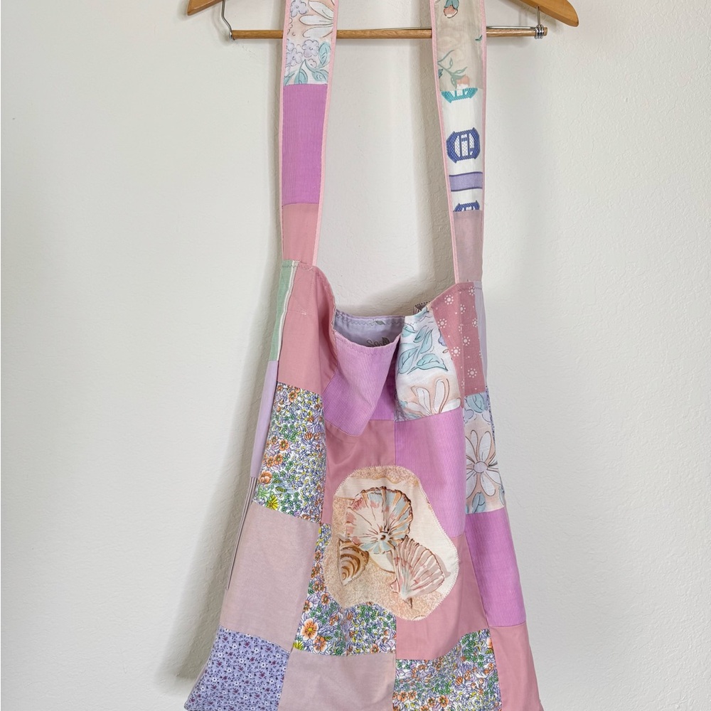 Beach Bag Patchwork Quilted Reworked - Picture 9 of 11